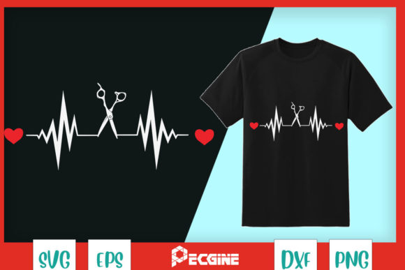 Hairdresser Barber Vintage Heartbeat