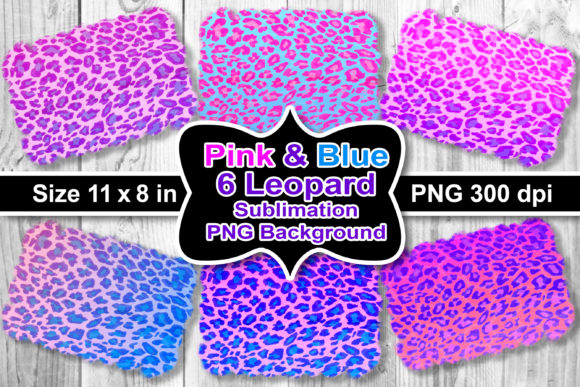 Sublimation Pink-Blue Leopard BG Set