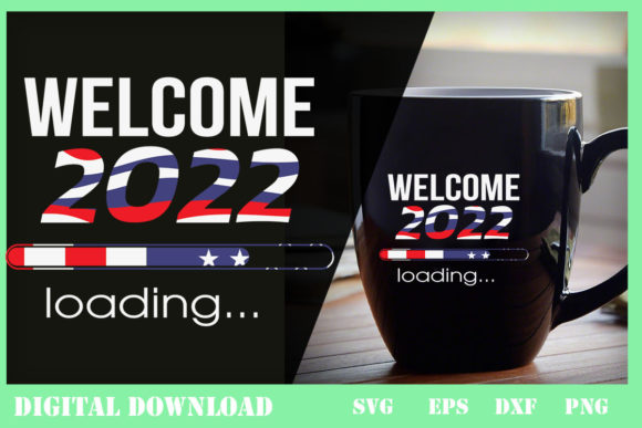 Welcome 2022 New Years USA Progress Bar